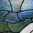 18"H Crane Stained Glass Window Panel