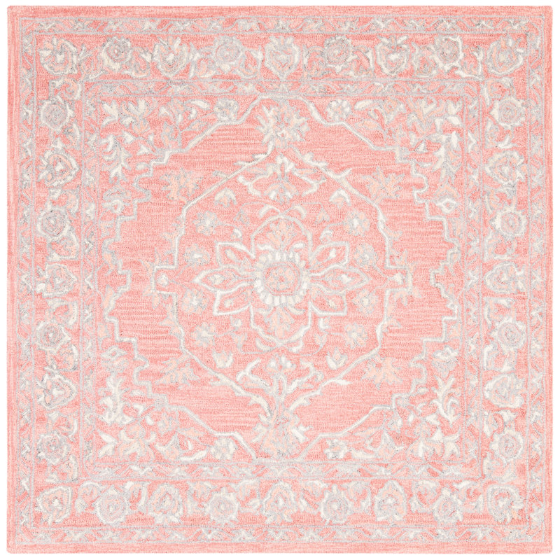Crissyfield Hand Tufted Wool And Cotton With Latex Oriental Rug, Square 7'