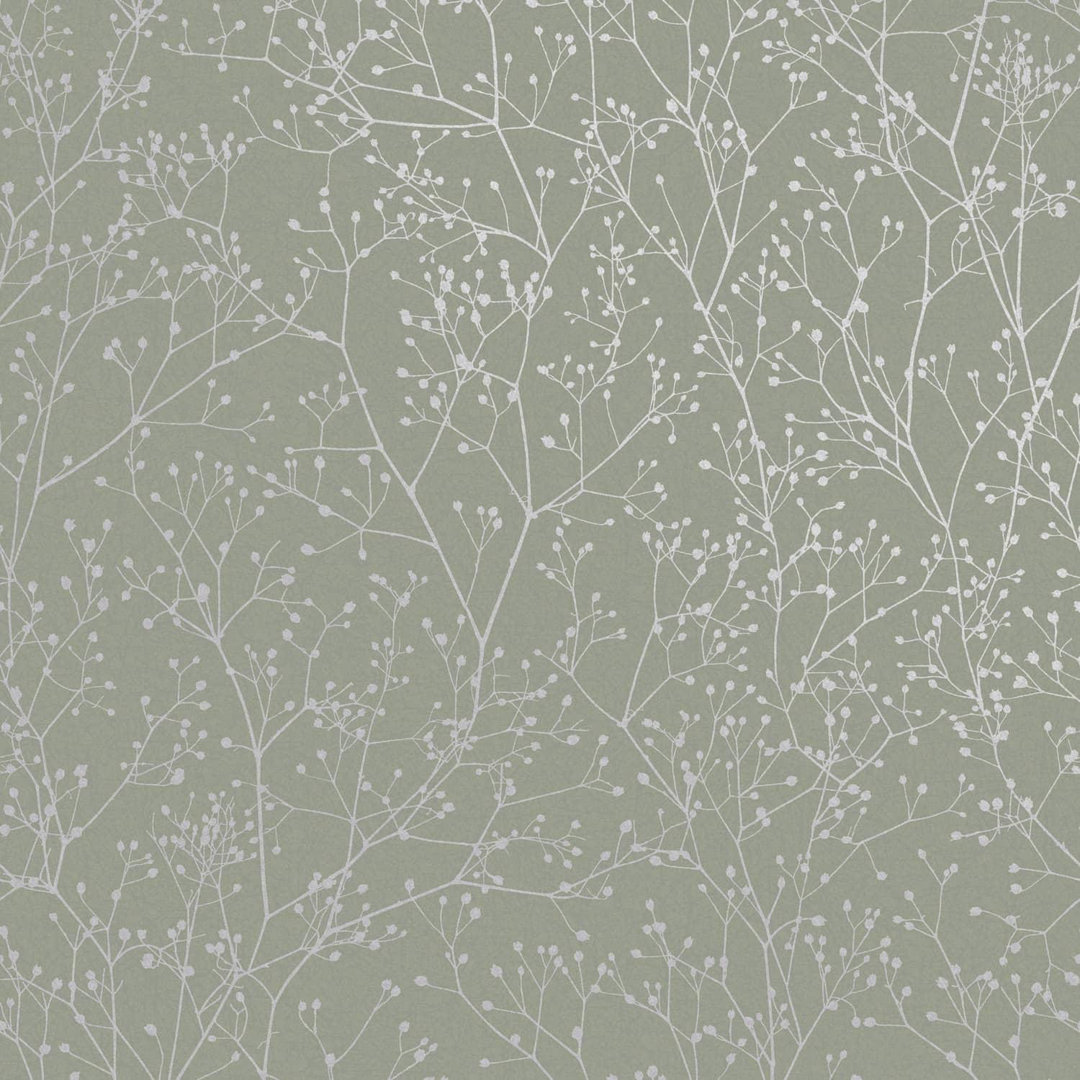 Clarissa Hulse Gypsophila Metallic Floral Wallpaper