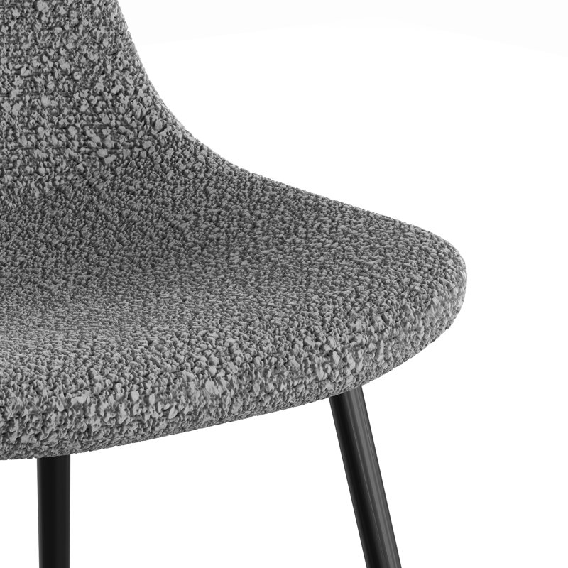 Chaise Kinlaw Boucle, Gris bouclé