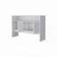 Console Bylas en mélamine avec deux portes et rangement ouvert, blanc-1112347738