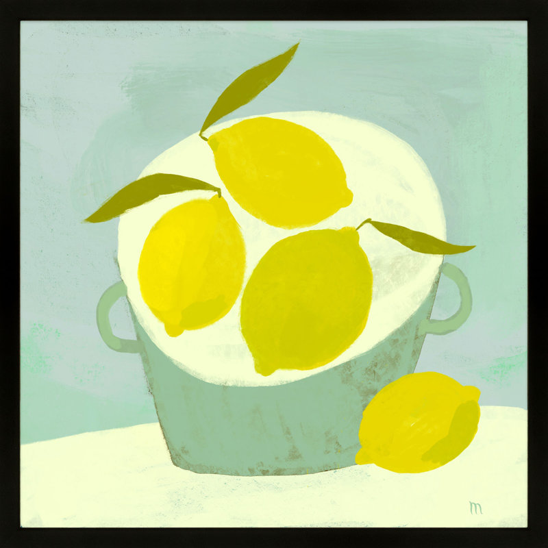 Summer Basket Painting by StudioM, 44" H x 44" W x 1.25" D, Black