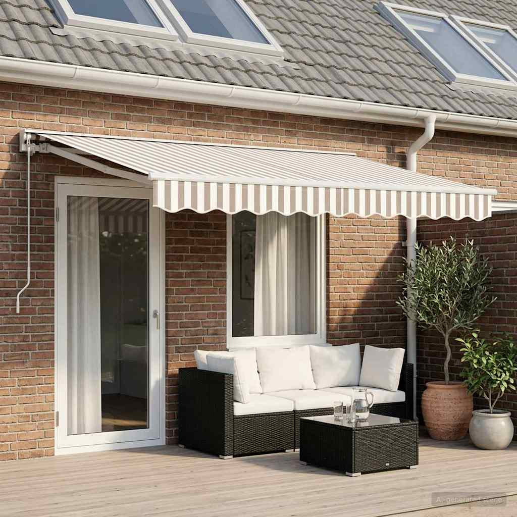 VidaXL Polyester Cover Retractable Patio Awning