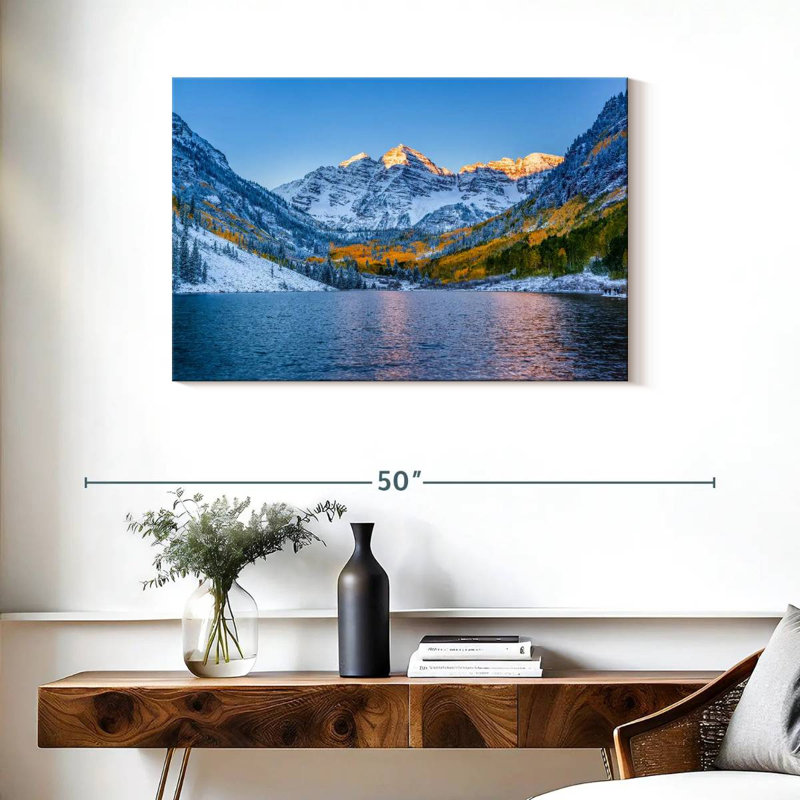 Alvord Sunrise Over Maroon Bells, 24" H x 36" W