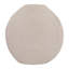 Vase de table rond texturé moderne Ecomix pour la décoration de la maison ou du bureau - Grand vase décoratif pour la composition florale du salon - Blanc et ivoire