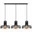 Modern Industrial Chandelier, Black & Copper Metal Body, 44.1 x 7.9 x 3.9 inches | Adjustable Height (Up to 44.1 inches) | 3 x E27 Max 40W Sockets | Elegant Lighting Fixture for Home & Office Decor, IP20 Rated-1915810344