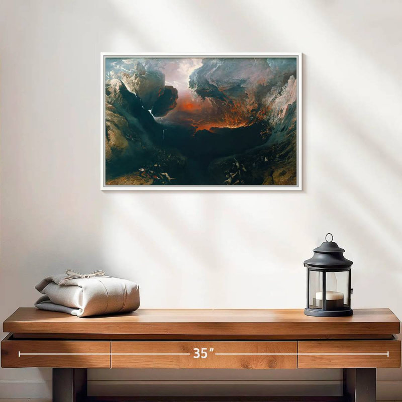 Le grand jour de sa fureur, Cadre flottant blanc, 19 po x 13 po