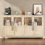 Storage Cabinet With Glass Doors,multifunctional Accent Storage Cabinet Table