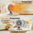 2 in 1 Desk Heater Fan Combo, 1500W Portable Space Heater with Cooling & Remote for Home & Office