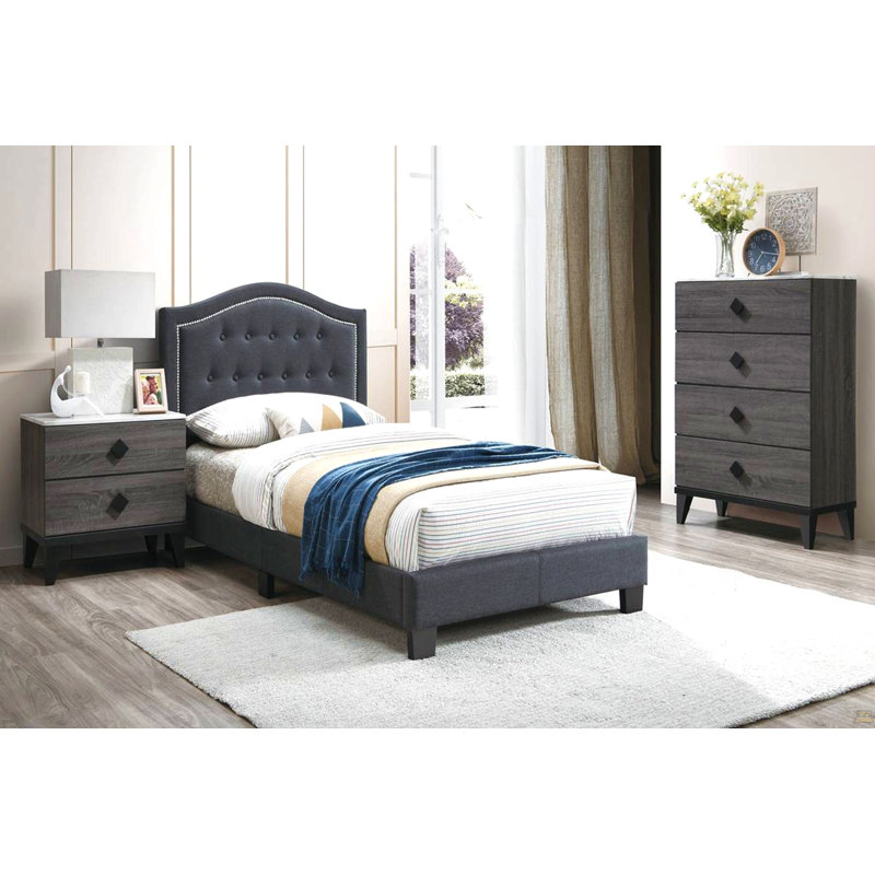Pieds de soutien de tête de lit 1pc, Gris anthracite, Lit simple