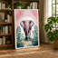 Elephant In Botanical Circle Boho - Print-136811474-136811471