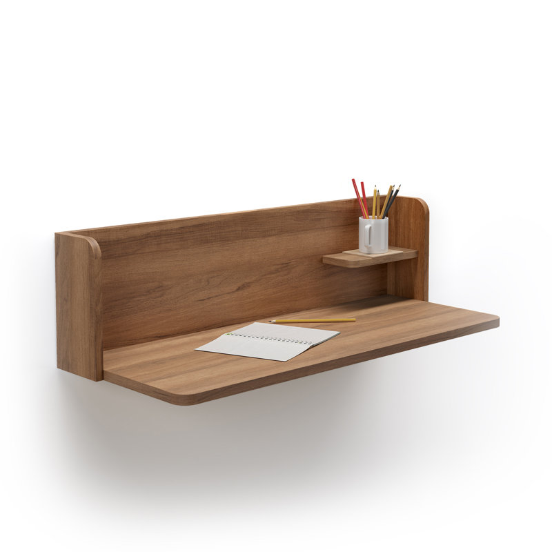 Capuano Floating Desk, Brown, Brown