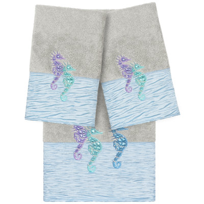 100% Turkish Cotton Sofia 3 Piece Embellished Towel Set