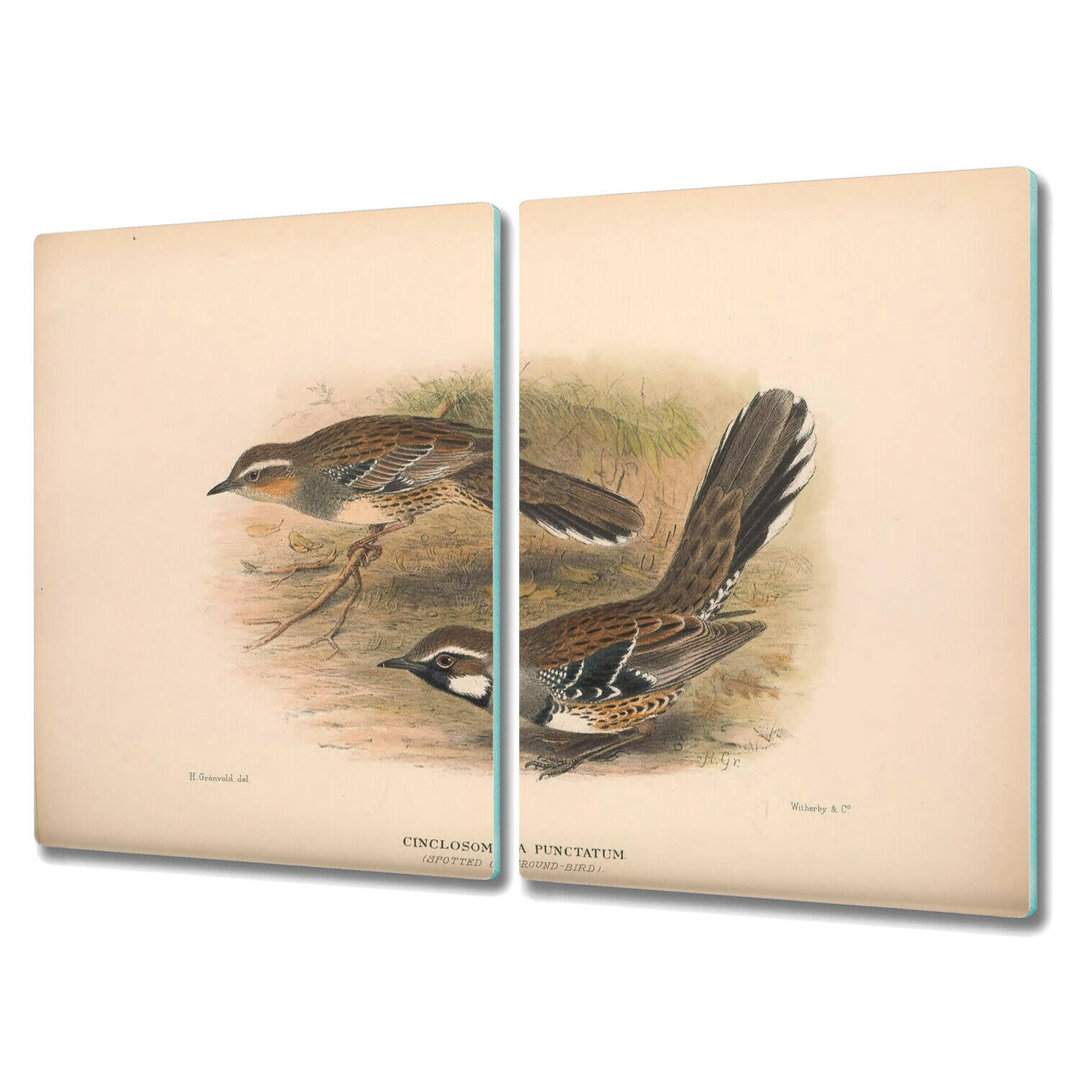 Nareg Tempered Glass Two Birds Sparrow Chopping Board