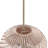 2-Light Matte Brass Convertible Chandelier with Cream Rattan and Bamboo Shade