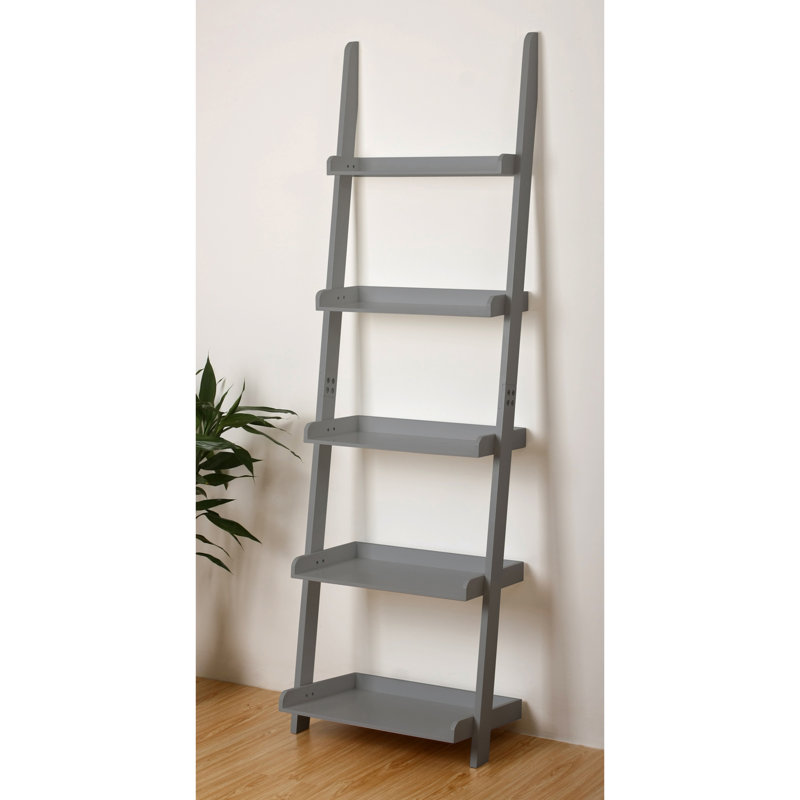 Bibliothèque échelle Loucks H 70 po x l 21,63 po à 3 niveaux, Gris