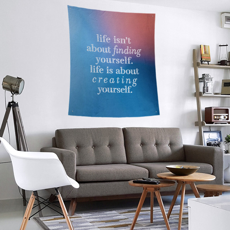 Tapisserie en polyester à créer vous-même quote, H 27,5 po x l 37,5 po, Bleu / rose