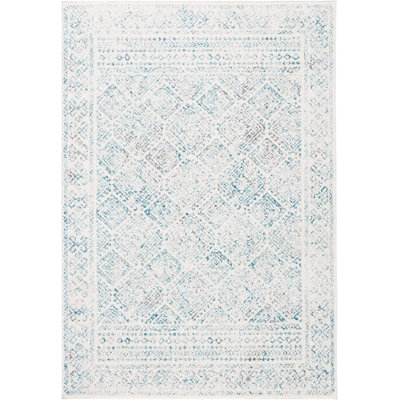 Tapis ivoire / turquoise Dickson