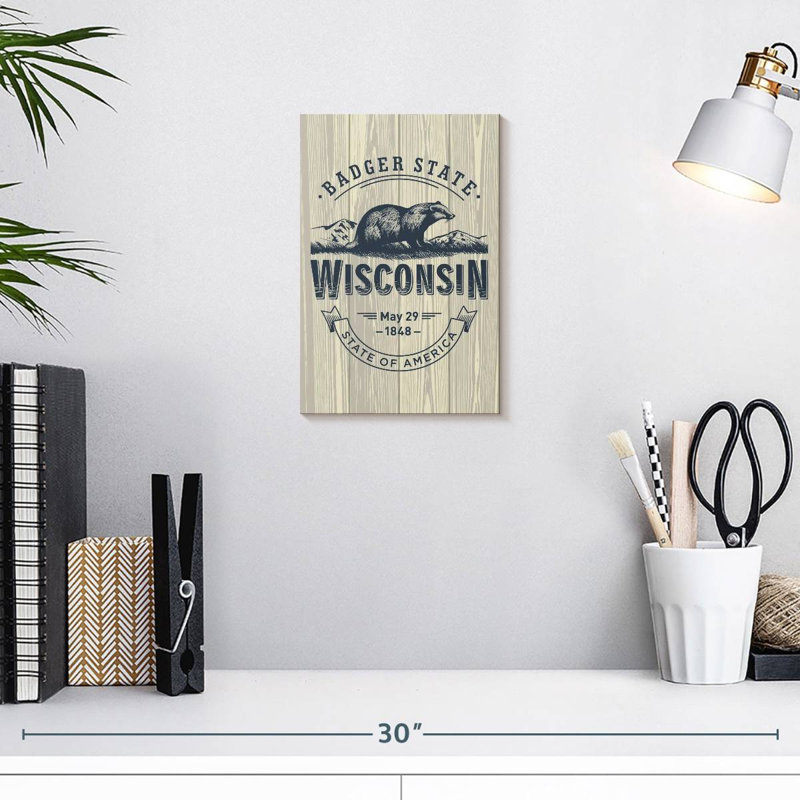 Aime Wisconsin Badgers, 12" H x 8" W
