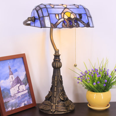 Erman Resin Bankers Lamp