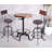 Akiem 2 - Person Pine Solid Wood Top Four Leg Dining Set