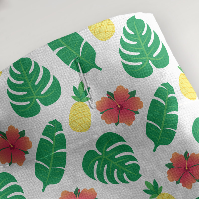 Rideau simple sower tropical katelyn elizabeth, Blanc