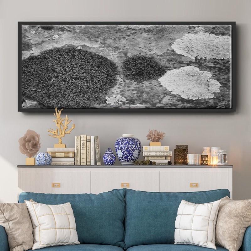 Found Textures XIX- Framed Canvas, 20" H x 50" W