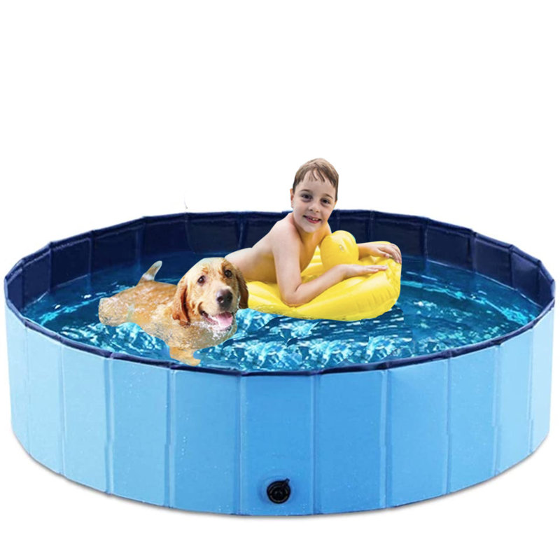 Sherri Plastic Foldable Dog Pool, 30cm H x 120cm W x 120cm D