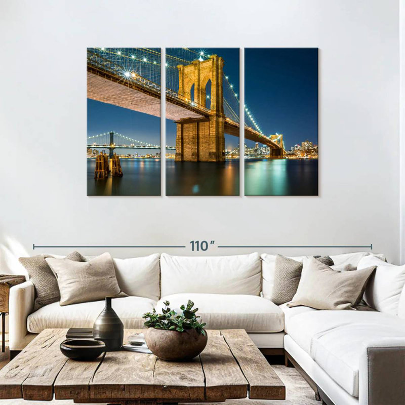 Lilie Brooklyn Bridge veilleuses, H 48 po x l 74 po