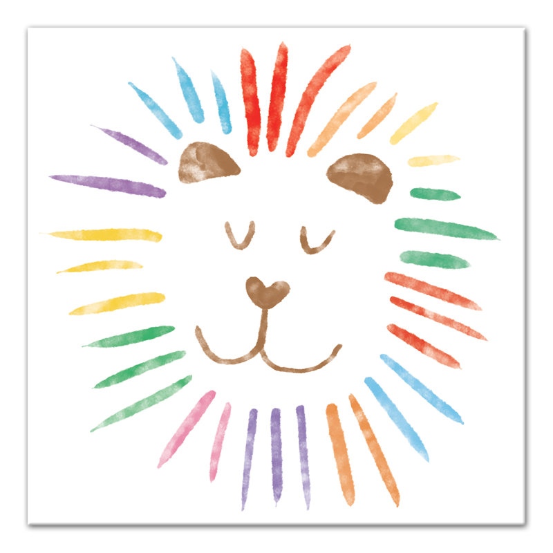 Art sur toile personnalisé lion Malcom, Toile tendue, H 30 po x l 30 po x P 1,25 po