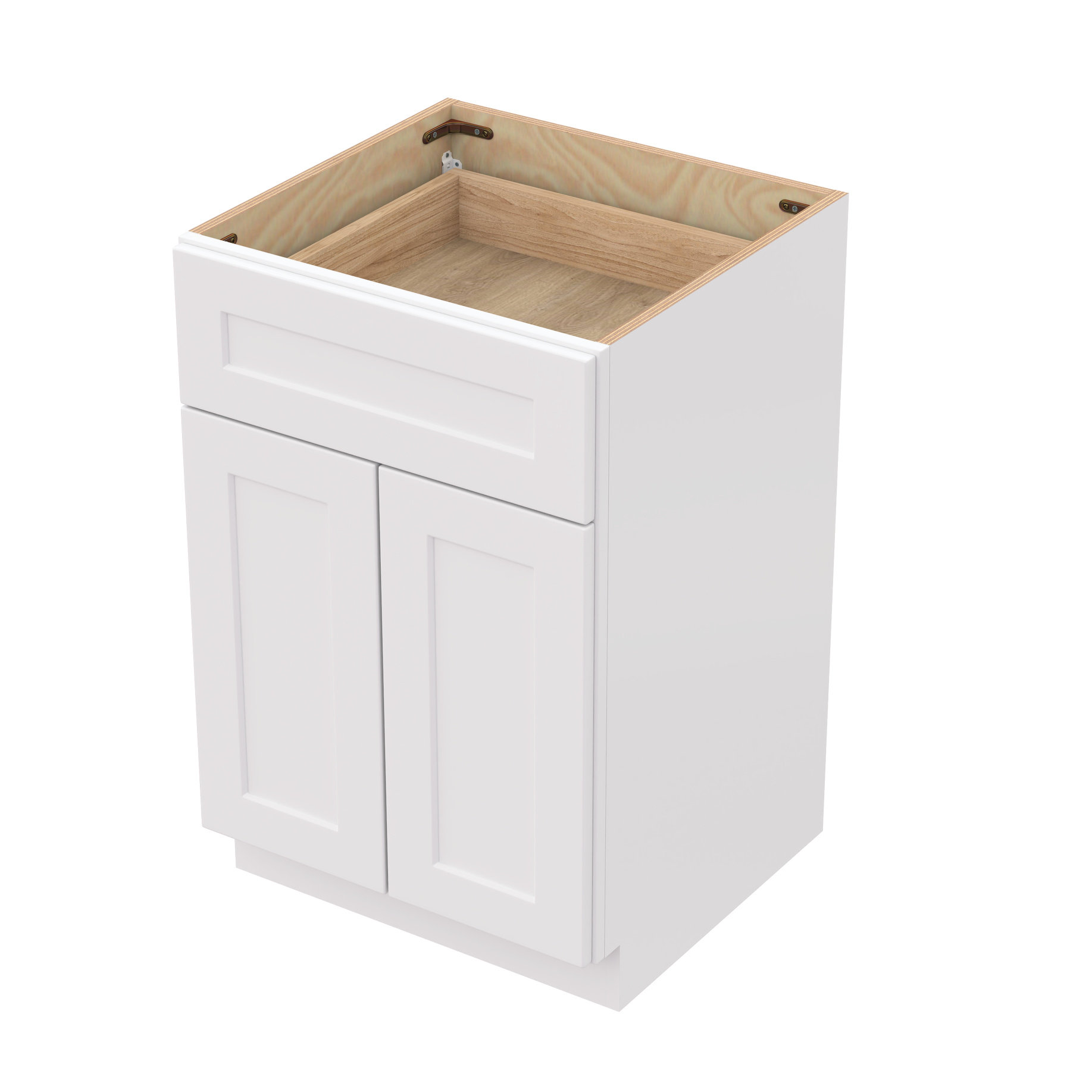Ophelia & Co. White Shaker 2-Door Cabinet With 1 Adjustable Shelf For ...