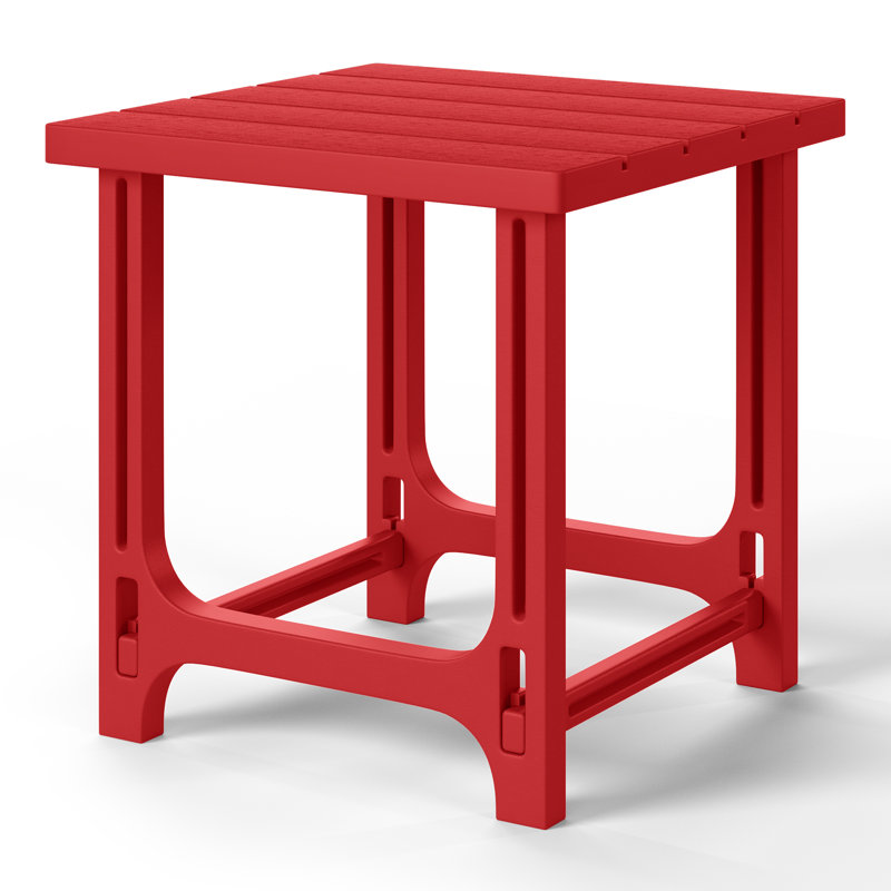 Outdoor Poly Side Table, Red