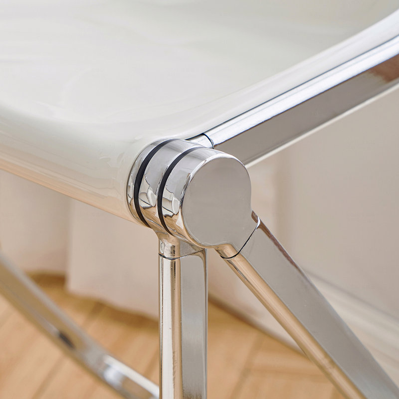 Chaise d'appoint pliante usagée Home Transparent Ins Retro Office Leisure