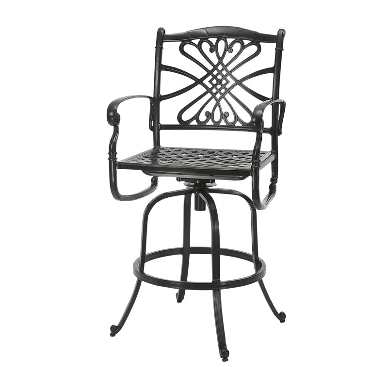 Bella Vista Swivel Bar Stool, Midnight Gold, 29"