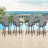 Patio Barstools Set Of 2, Swivel Outdoor Patio Bar Stools With PVC-coated polyester Fabric, Height Top Outdoor Chair 360° Swivel, All Weather Use, Ergonomic Comfort Bar Height Tall Stools For Outside-674920433