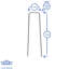 Harbour Housewares 100x Weed Membrane Pegs - 6"/150mm - 4mm Thick