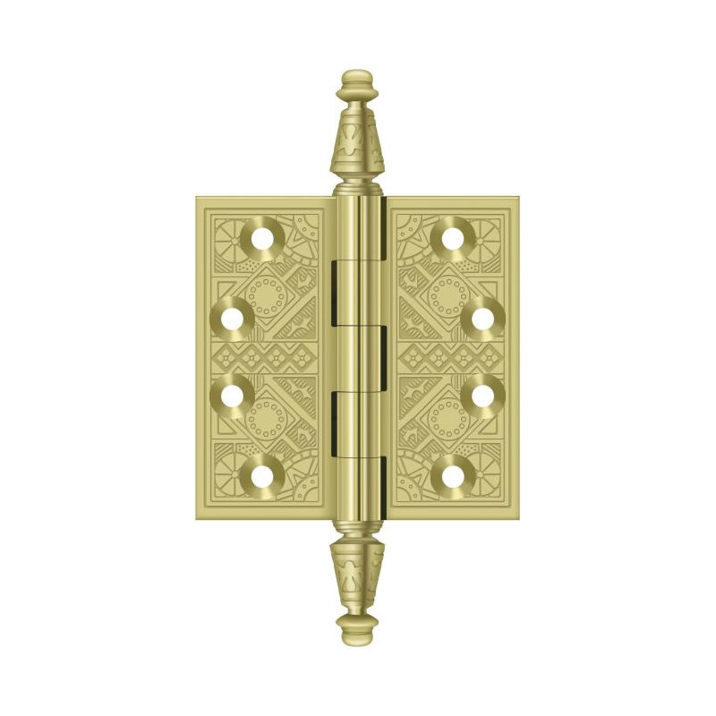 3.5'' x 3.5'' Butt Bearing Hinge, Polished Brass