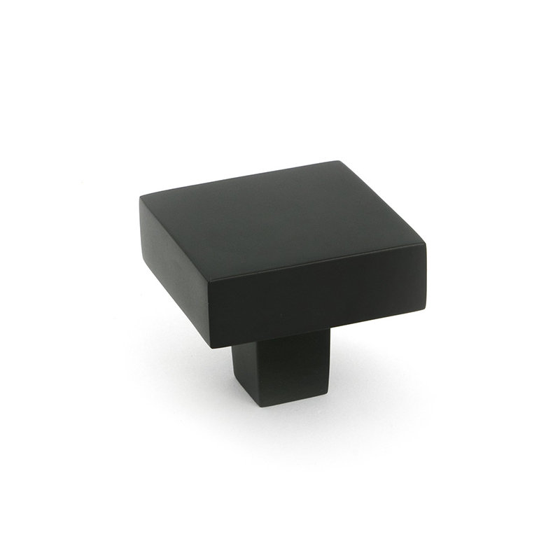 Albers Square Knob, Aged Bronze, 1.38" Knob Diameter