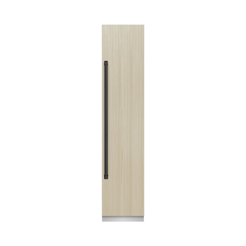 ZLINE Autograph 18 in. 8.6 cu. ft. Panel Ready Hinge Column Freezer with Graphite Gray Interior and Accents, Matte Black
