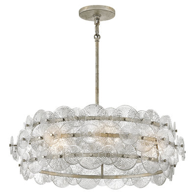 Rene 6 - Light Steel Dimmable Chandelier