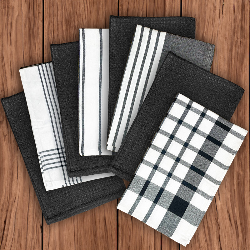 Cotton Dish Cloth Kitchen Towel, Black