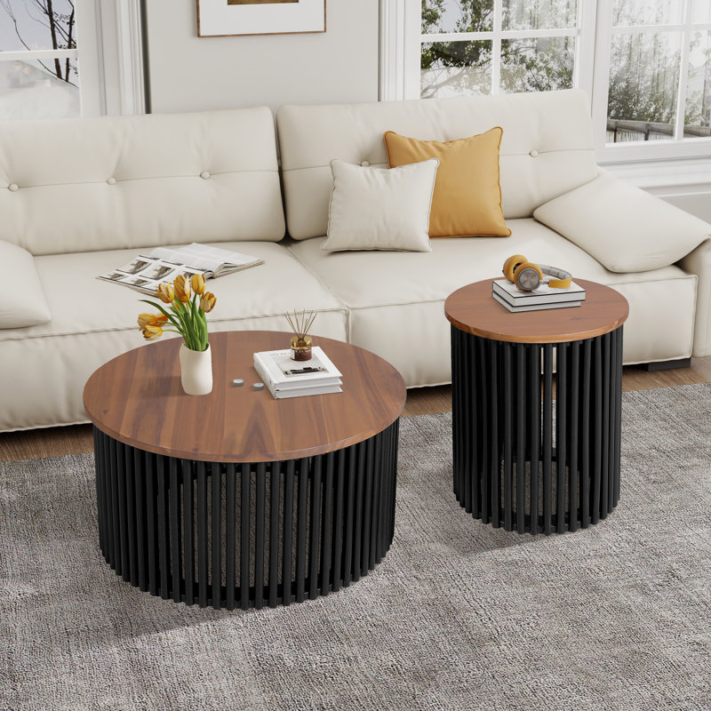 Table d'appoint en bois d'acacia massif