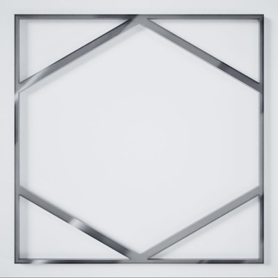Très petits panneaux muraux décoratifs en acrylique Fraser, l 7 3/8 po x H 7 3/8 po x T 1/8 po, miroir argenté