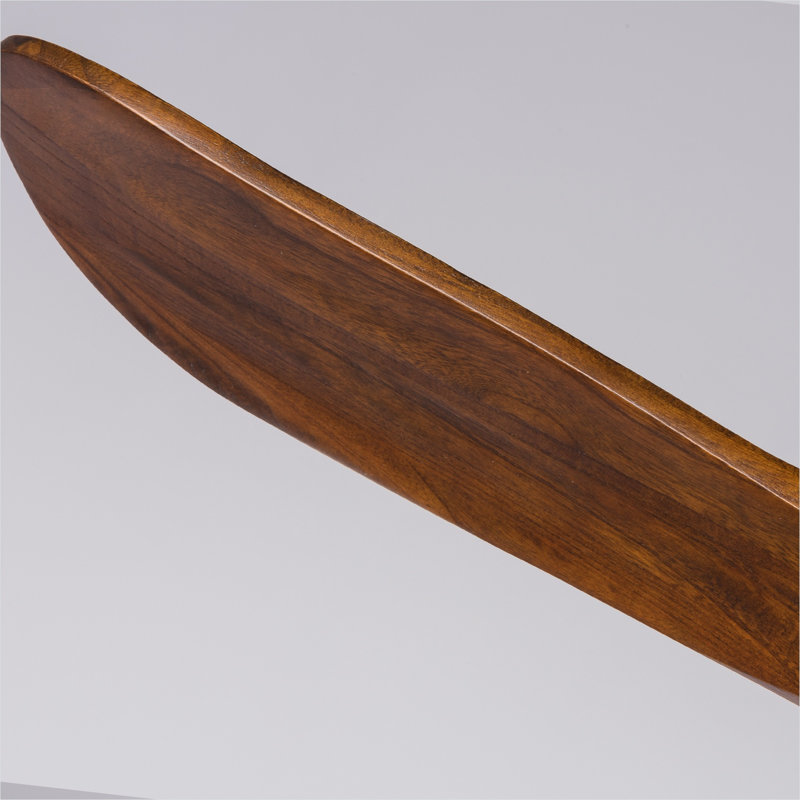 Ventilateur de plafond extérieur 72 pouces avec pales en bois massif, résistant à l'humidité pour les patios et les porches, noyer foncé, noir mat
