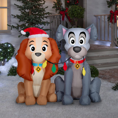 Lumière de Noël Airblown - Dame et le clochard avec cordes lumineuses - MD-Disney