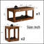 Ensemble de 3 tables basses de salon modernes avec beaucoup de rangement et des bords arrondis lisses, parfaits pour divers espaces-1961299288