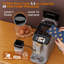 Machine à café entièrement automatique avec moulin et mousseur à lait - pression de 20 bars, 15 réglages de mouture, écran tactile, machine à café au lait et cappuccino 8-en-1 - réservoir d'eau amovible, finition argentée et dorée
