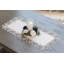 Lace Runner Earth Tone Silver Lace On White Jacquard Table Runner-1339867472