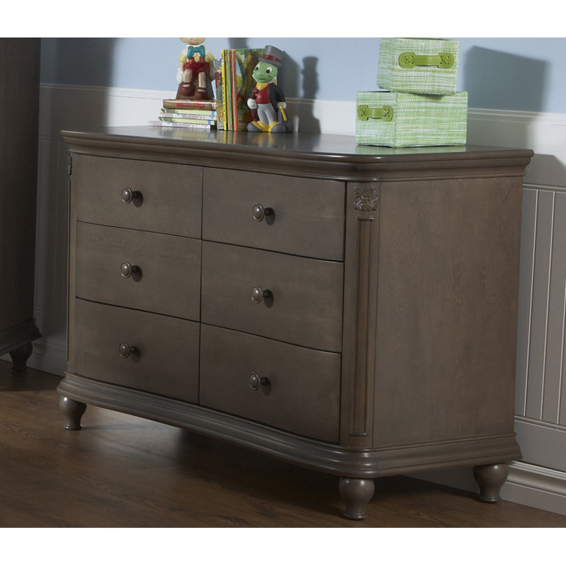 Commode double 6 tiroirs Gardena, Ardoise