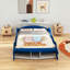 Lit plateforme pleine grandeur en forme de voiture de course avec roulettes-131120525-131120521